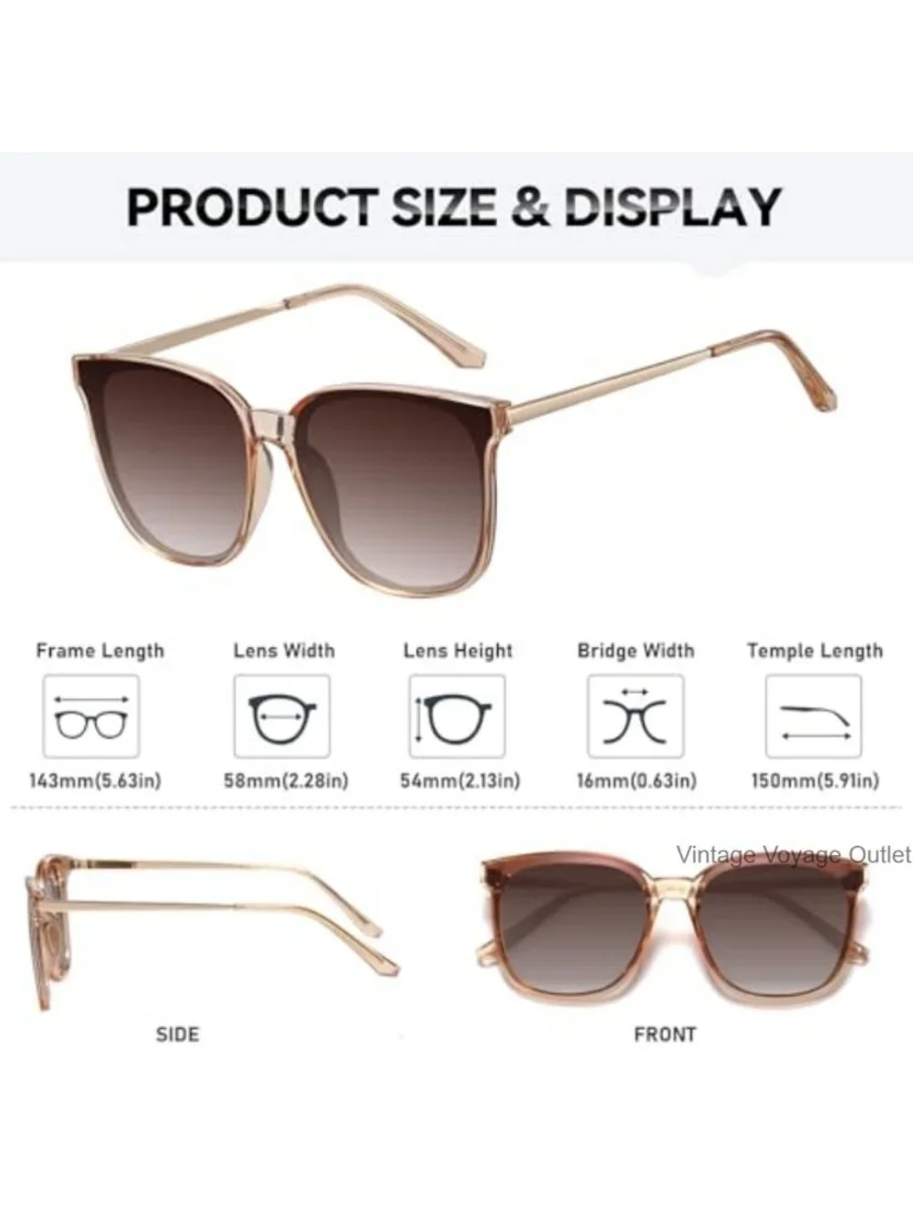 Oversized Polarized Cat Eye Sunglasses Women UV400 Lightweight Fashion Shades